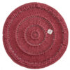 Handwoven Boho Macrame Floor Rug – Red Color