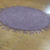 Handwoven Boho Macrame Floor Rug – Purple Color