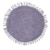 Handwoven Boho Macrame Floor Rug – Purple Color