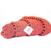 Handwoven Boho Macrame Floor Rug – Red Color