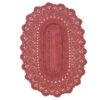 Handwoven Boho Macrame Floor Rug – Oval Shape