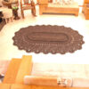 Handwoven Boho Macrame Floor Rug – Brown Color