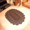 Handwoven Boho Macrame Floor Rug – Brown Color