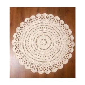 Handwoven Boho Macrame Floor Rug – Shining Sun Design