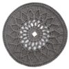 Handwoven Boho Macrame Floor Rug – Sun Pattern