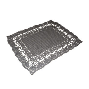 Handwoven Boho Macrame Floor Rug – Gray Color
