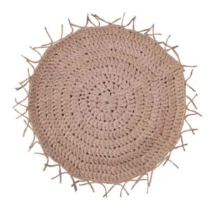 Handwoven Boho Macrame Floor Rug – Round Shape