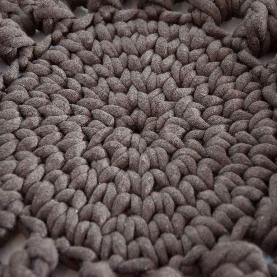 Handwoven Boho Macrame Floor Rug – Sun Design