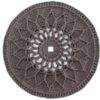 Handwoven Boho Macrame Floor Rug – Sun Design