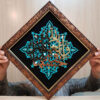 Framed Islamic Calligraphy Marquetry Art - Hasbunallahu Wa Ni'mal Wakeel