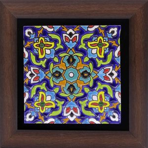 Decorative Persian Framed Ceramic Tile – Traditional