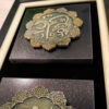 Framed Islamic Calligraphy Marquetry Wood Inlay Art Allah, Muhammad & Ali
