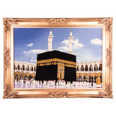 Hand-Knotted Islamic Wall Hanging Rug – Kaaba Design, Tabriz