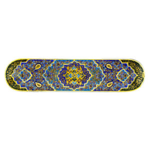 Wooden Pencil Box Handcrafted with Persian Khatamkari Art Dina