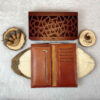 Persian Leather Long Wallet with Calligraphy Design