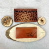 Persian Leather Long Wallet with Calligraphy Design