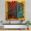 Persian Wooden Poster Print - Yellow Wall Art