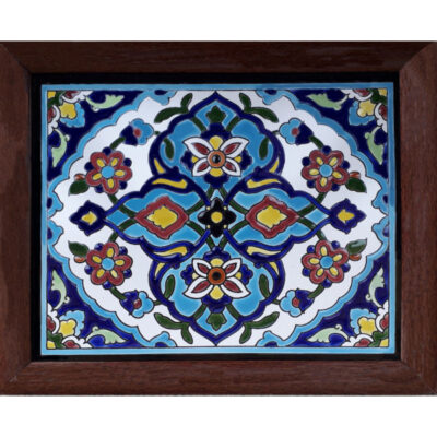 Seven Colors Persian Ceramic Wall Tile – Colorful Traditional Floral Home Decor