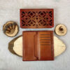 Persian Leather Long Wallet with God Design