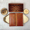 Persian Leather Long Wallet with Farvardin Symbol