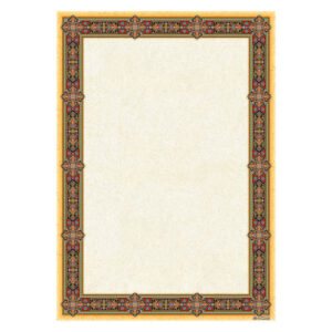 A4 Orange Colored Tazhib Paper (100x)