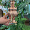 Persian Copper Samovar Decorative Charcoal Tea Maker Floral Motifs 1-Liter