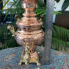 Persian Copper Samovar Decorative Charcoal Tea Maker Floral Motifs 1-Liter