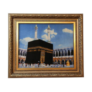 Hand-Knotted Islamic Wall Rug Kaaba