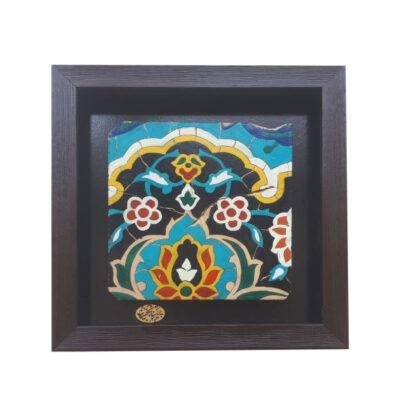 Traditional Persian Ceramic Tile Wall Art – Decorative Floral Artwork for Home Decor