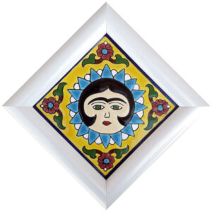 Decorative Persian Framed Ceramic Tile – Sun