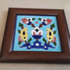 Decorative Persian Framed Ceramic Tile - Turquoise