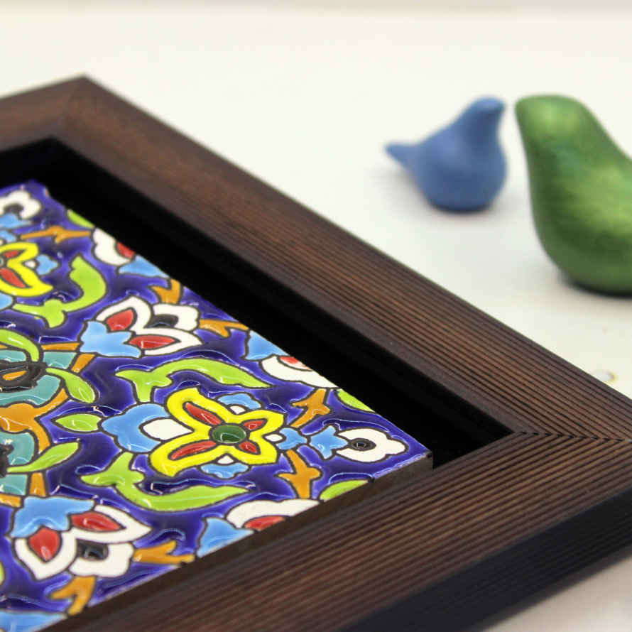 Decorative Persian Framed Ceramic Tile – Traditional