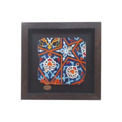 Persian Star Decorative Ceramic Tile – Traditional Floral Wall Artwork