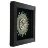 Islamic Wall Clock with Wood Inlaid Prophet Muhammad Design