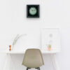 Islamic Wall Clock with Wood Inlaid Prophet Muhammad Design