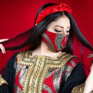 Handcrafted Fashion Embroidered Face Mask for Women – Model Hasti