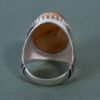Persian Sulemani Hakik Silver Ring for Men Light Red