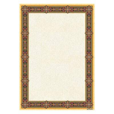 Bronze Colored Tazhib A4 Paper - Slimi (10x)
