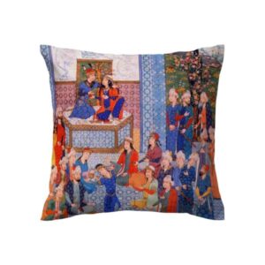 Velvet Printed Cushion Cover – Shahnameh Bazm Design (Set of 2)