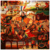 Persian Velvet Cushion Cover - Shahnameh Print Design (Set of 2)