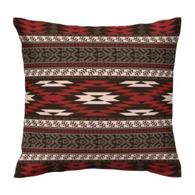 Ethnic Velvet Cushion Cover - Printed Traditional Design (Set of 2)