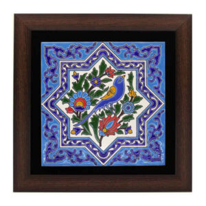 Decorative Persian Framed Ceramic Tile – Star