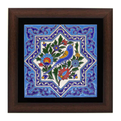 Persian Star Ceramic Wall Tile – Decorative Traditional Artwork for Home Decor