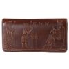 Persian Leather Long Wallet with Hakhamaneshi Design