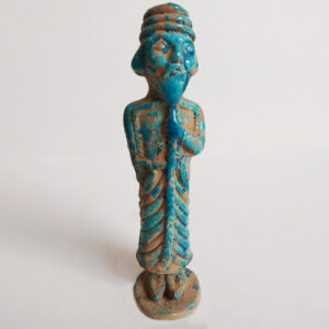 Historical Persian King Blue Pottery Figurine