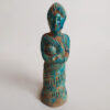 Historical Persian Elamite Women Blue Pottery Figurine