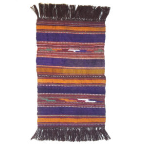 Authentic Persian Jajim Rug – Bahar Wool Striped Flat-Woven