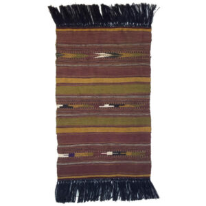 Authentic Persian Jajim Rug – Tabassom Striped Wool Flat-Woven