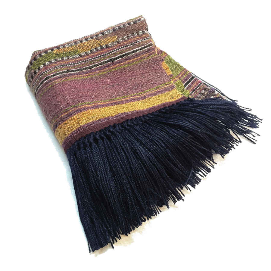 Authentic Persian Jajim Runner – Tamanna Purple Striped Cotton