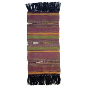 Authentic Persian Jajim Runner – Tamanna Purple Striped Cotton